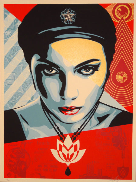Shepard Fairey - Oil Lotus Woman